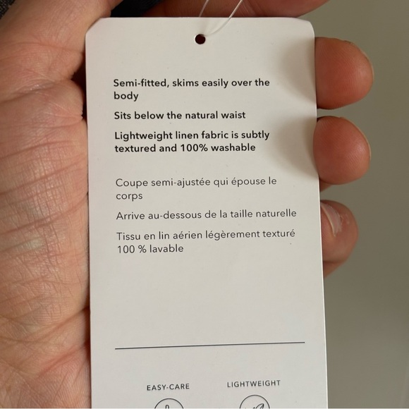 Athleta NWT Cabo Linen 4” Pull On Loungewear Shorts Chambray Blue Womens 16 - Picture 7 of 12